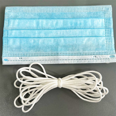 Les boucles extensibles blanches d'oreille filètent le doux 2.5-2.8mm de bande élastique d'Earloop