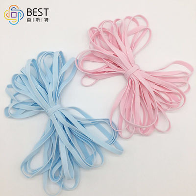 Bande colorée 3.5mm d'Earloop de masque jetable élastique plat mou de corde de bout droit 5mm
