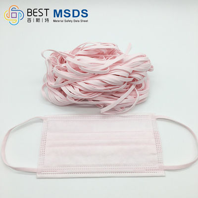 Bande élastique rose pour la largeur d'Earloop 5mm de masque