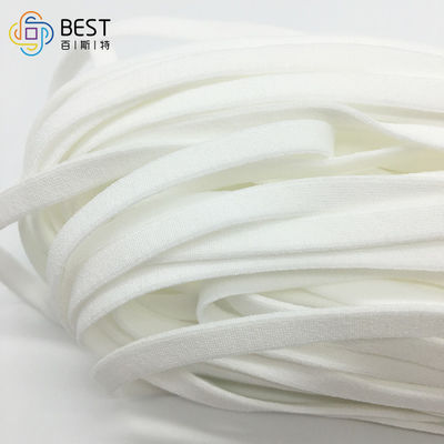 Matières premières blanches élastiques plates rondes de la bande 3.5MM de boucle d'oreille de masque protecteur