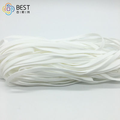 la corde élastique ronde 3mm molle de 3.5mm pour des masques protecteurs réunissent Earloop blanc