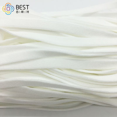 Matières premières blanches élastiques plates rondes de la bande 3.5MM de boucle d'oreille de masque protecteur