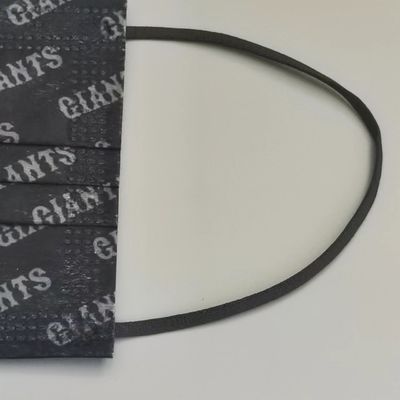 Accessoires élastiques noirs de masque protecteur de la bande 3mm 3.5mm 4mm de corde d'Earloop