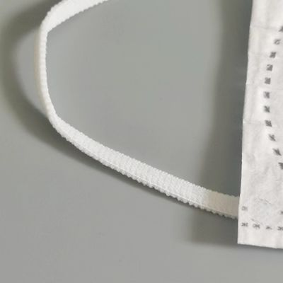 L'oreille élastique molle réglable fait une boucle la couleur blanche 5mm d'accessoires plats de masques