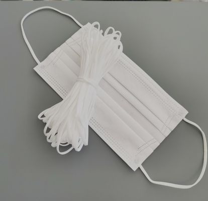 l'oreille élastique 5mm blanche de 3.5mm fait une boucle la bande de corde pour le masque protecteur jetable