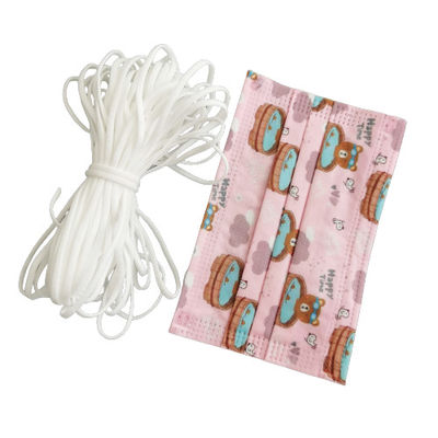 Corde élastique extensible plate 3.5mm de boucle élastique d'oreille de masque d'oeil d'un caractère en impression d'enfant