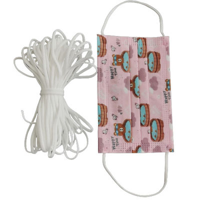 appartement blanc de 3.0mm autour du doux élastique de ficelle d'Earloop autour de la corde élastique pour des masques protecteurs