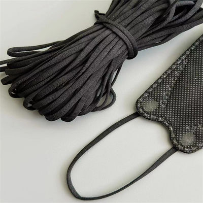 L'oreille extensible plate fait une boucle le masque protecteur du noir PO Corée KF94 de bande   2.5-7mm