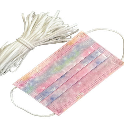 appartement blanc de 3.0mm autour du doux élastique de ficelle d'Earloop autour de la corde élastique pour des masques protecteurs