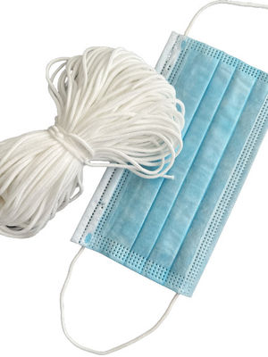 Corde élastique de couture molle d'Earloop de rond pour le masque médical 2.5-3.0mm