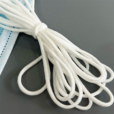 2.5mm 2.8mm 3mm fil blanc de bande élastique d'Earloop de rond de 3/16&quot; 1/8 pouce pour le masque