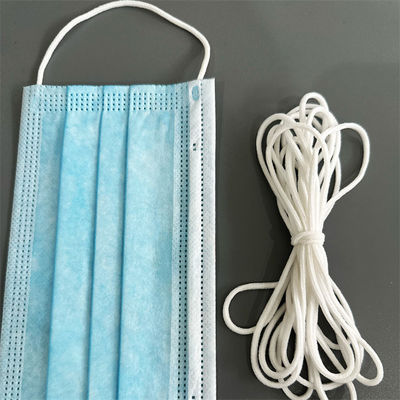 Les boucles extensibles blanches d'oreille filètent le doux 2.5-2.8mm de bande élastique d'Earloop