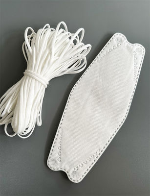 Bandes élastiques blanches en nylon d'oreille de polyester pour le masque protecteur 3D coréen 3.5mm 4mm 5mm