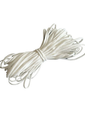 Corde élastique non tissée de PPE Earloop de pp pour le masque protecteur 3.5-5.0MM blancs